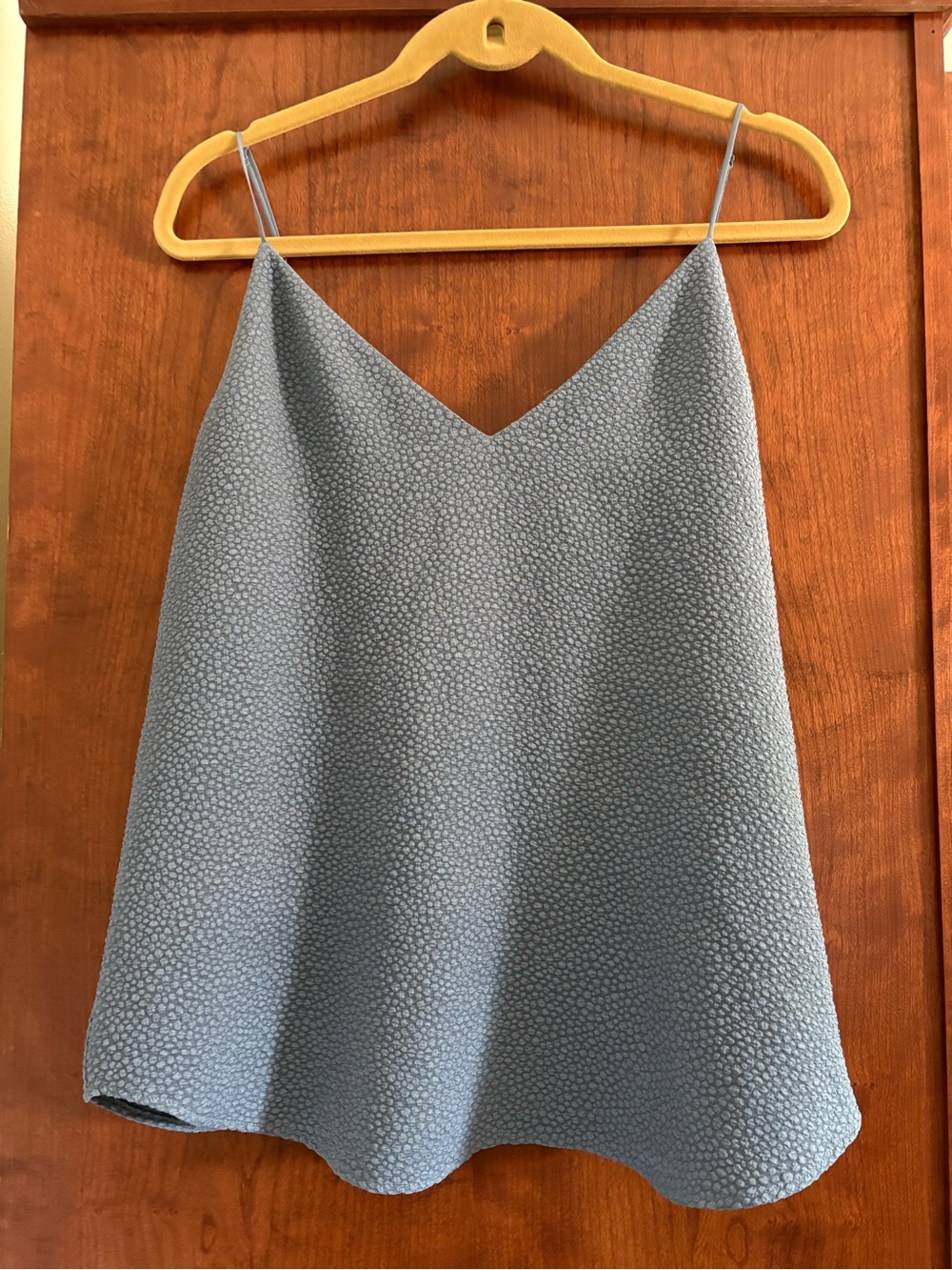 Express Blue Textured V-Neck Spaghetti Strap Camisole